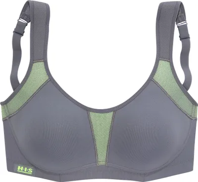 Produktbild von H.I.S. Sport-BH grau-neon-grün Größe 80 Cup E