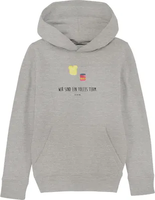 Produktbild von Mr. & Mrs. Panda Kinderpullover Toast Marmelade 5-6 Jahre (110/116) - Heather Grey - Geschenk, Sweatshirt, Kinderbekleidung, Süß, Lustige Sprüche, Pulli, Brot, Küche Deko