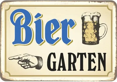 Produktbild von Kulthänger Blechschild Biergarten KH 056