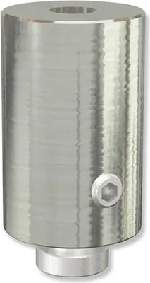 Produktbild von Interdeco Deckenträger, Deckenhalterung mit 2,5 cm Abstand, Deckenhalter für Innenlauf Gardinenstangen 20 mm Ø, 1-läufig, Edelstahl-Optik, Modell Sonius (Packung 2 Stück)