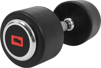 Produktbild von GORILLA SPORTS® Kurzhanteln - Einzeln, 15 kg, aus Gusseisen, Gummiert, Griff gerändelt, rutschfest - Rundhanteln, Kurzhantelset, Hantel Set, Gewichte, Dumbbells
