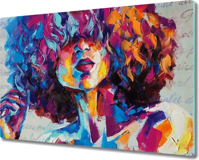 Produktbild von Coloray Küchenbrett Kochplattenabdeckung Hackbrett Schneidebrett Herdabdeckplatte 80x52 cm - Porträt einer Frau