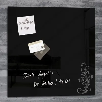 Produktbild von Sigel Glas Magnettafel/Pinnwand, 48x48 cm in schwarz;  GL115