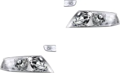 Zdjęcie produktu dla Zestaw reflektorów kompatybilny ze Skodą Octavia 1Z (2004-2008), H1 H7, lewy i prawy + światła przeciwmgielne. Numery części: 1Z1941017P, 1Z1941017C, 1Z1941015, 1Z1941018P, 1Z1941018C, 1Z194101