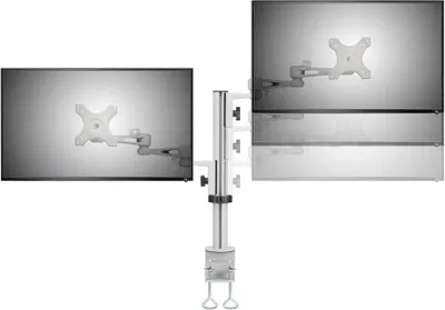 Produktbild von SpeaKa Professional Monitor-Tischhalterung SP-5986112 2 Display(s) 33,0 cm (13) - 68,6 cm (27) Grau Höhenverstellbar,