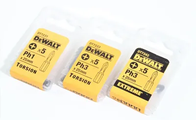 Produktbild von DEWALT Torsion Bits Set 3-tlg. Ph1+Ph3 Schrauberbit Schrauben Impact Torsion
