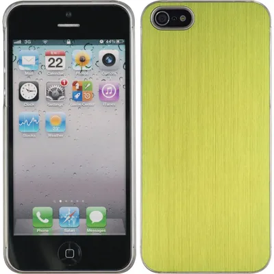 Produktbild von PhoneNatic Case kompatibel mit Apple iPhone 5 / 5s / SE - Hülle grün Metallic Hard-case + 2 Schutzfolien