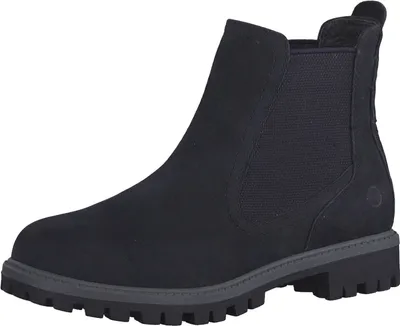 Produktbild von Tamaris Damen Stiefelette Chelsea Boot Leder Stretch ohne Verschluss 1-25401-29, Größe:38 EU, Farbe:Blau