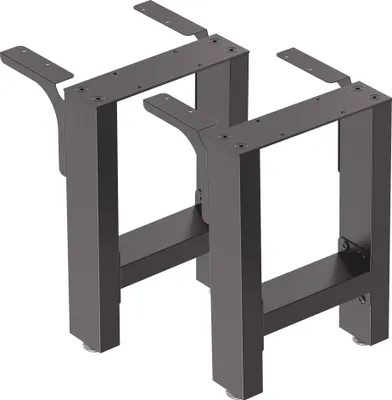 Produktbild von Wiltec Bankkufen aus Stahl 2er Set Vierkantrohren 40x43 cm schwarz pulverbeschichtet Bankgestell Bankbeine Tischbeine Tischgestell