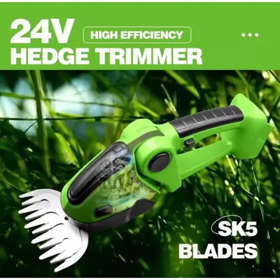 Produktbild von 2-in-1 Rasentrimmer und Heckenschere - 24 V - Wiederaufladbar - Kabellos - Grasschneiden - Heckenschnitt - Tragbar