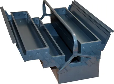 Produktbild von Stahlblech-Werkzeugkasten, 5-teilig, blau