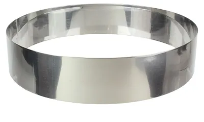 3 runde Ausstechformen Edelstahl 20/24/26 cm silber