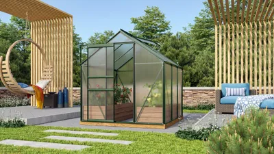 Obrázok produktu pre Skleník Vitavia Venus 3800 polykarbonát 6 mm 195x195 cm zelený