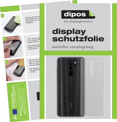 Produktbild von 2x Schutzfolie für Xiaomi Redmi Note 8 Pro Rückseite matt Displayschutzfolie Folie Display Schutz dipos