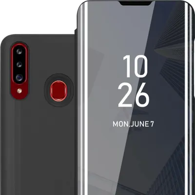 Obrázek produktu pro Cadorabo Pouzdro na mobilní telefon pro Samsung Galaxy A20s v černém krytu Zadní kryt Ochranné pouzdro Book Case Booklet