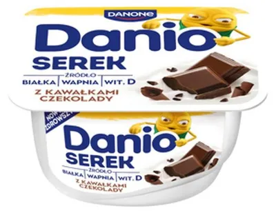 Obrázok produktu pre Danio homogenizovaný smotanový syr s príchuťou čokolády a extra čokoládou 130 g