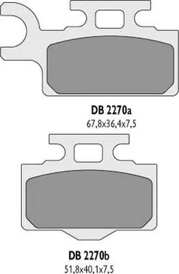 Produktbild von Bremsbeläge Kh302 Kx65 Hinten - Ersetzt Db2270Mx-N Und Db2270Qd-N