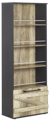 Obrázek produktu pro BELIANI Knihovna světle hnědá a černá dřevotřísková deska mdf 163 cm cottage styl