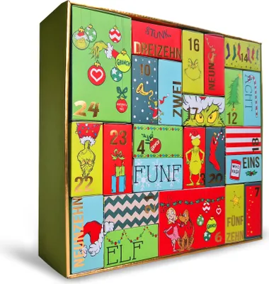 Produktbild von GRINCH Premium Socken Adventskalender : 37-41 : mehrfarbig  Größe: 37-41 Farbe: mehrfarbig