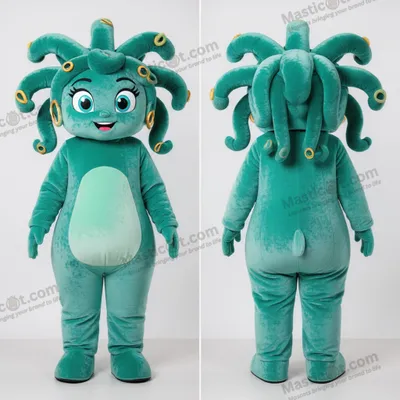 Image de Costume MASTICOT de Méduse Écaillée Bleu Vert