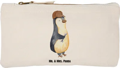 Produktbild von Mr. & Mrs. Panda Federmappe Wenn Papa es nicht reparieren kann, sind wir am Arsch Größe S Klein - Weiß - Geschenk, Pinguin, Schlampermäppchen, Vater, Vatertag, Muttertag