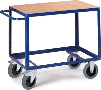 Produktbild von Rollcart Schwerer Tischwagen mit Ladefläche im Buchendekor 1000x700mm