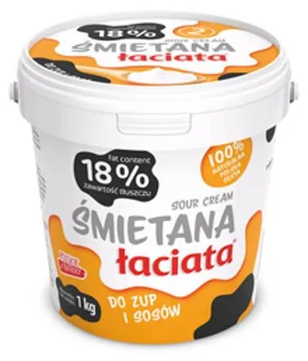 Zdjęcie produktu dla Śmietana Łaciata 18% 1 kg