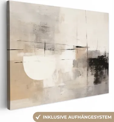 Zdjęcie produktu dla MuchoWow® - Obraz na płótnie - Abstrakcja - Sztuka - Szary, obraz na ścianę, dekoracja ścienna, obrazy do salonu, 120x90cm
