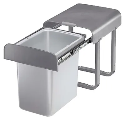 Image de Poubelle écologique Aladin 16 L gris pour armoires à partir de 40 cm
