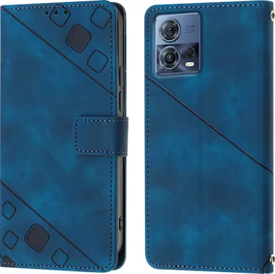 Obrázek produktu pro Pouzdro pro Motorola Moto S30 Pro 5G vyražené Flip kožené peněženkové pouzdro s funkcí stojánku modré