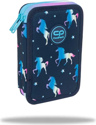 Produktbild von Doppeltes Federmäppchen mit Zubehör Coolpack Jumper 2 Blue Unicorn