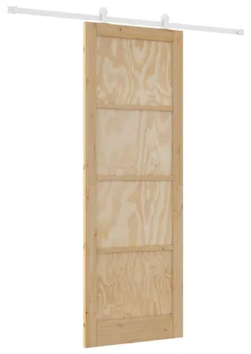 Immagine prodotto di vidaXL Porta scorrevole Naturale e Bianca 83 x 232 cm Legno massello di pino