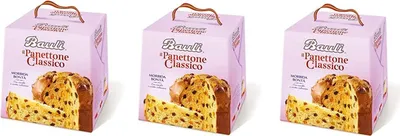 Produktbild von 3x Bauli Il Panettone Classico mit Rosinen und kandierte Früchte 1kg