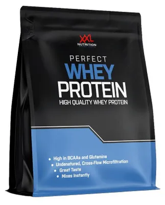 Produktbild von XXL Nutrition - Perfect Whey Protein - Eiweiss Pulver, Beste Qualität 100% reines Konzentrat, Mit EAA & BCAA - 78,5% Proteingehalt - 4000 Gramm - Erdbeere - Banane