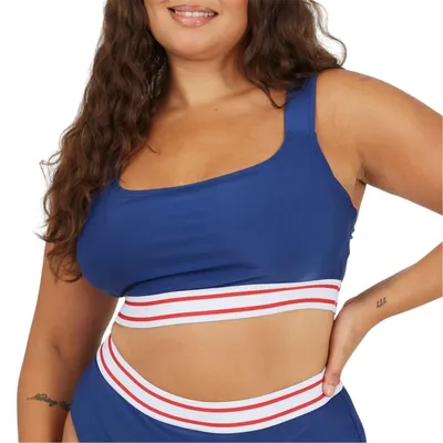 Produktbild von Brave Soul - Bikini Oberteil für Damen, Plus GT21019 (46 DE) (Marine/Weiß/Rot)