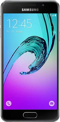 A front-on view of a Samsung Galaxy A3 (2016) smartphone.