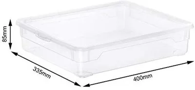 Produktbild von Famanu Aufbewahrungsbox 9L mit Deckel - Platzsparende Kunststoffbox