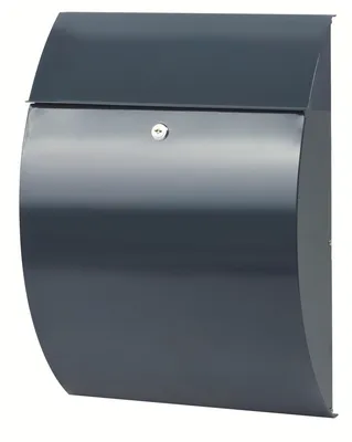 Produktbild von BURG-WÄCHTER Briefkasten RIVIERA 835 ANT ohne Zeitungsfach und Namensschild, Verzinkter Stahl, Einwurf-Format DIN C4, Inkl. 2 Schlüssel