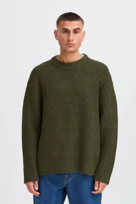 Produktbild von !Solid SDNohi Herren Strickpullover Grobstrick Pullover mit Rundhals Rippkragen leicht elastisch Relaxed fit