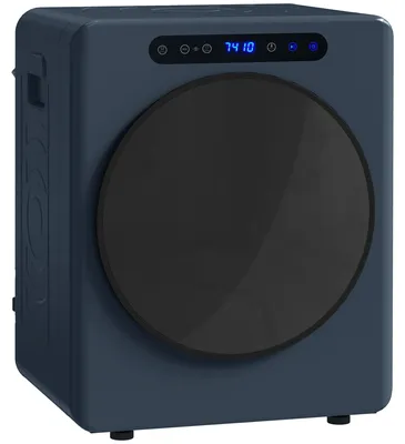 Produktbild von 5kgAblufttrockner,1000WKompakterfreistehenderFrontlader-WäschetrocknermitEdelstahltrommel,Timer,Blau