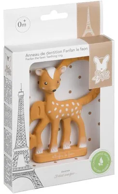 Image de Anneau de dentition Sophie la Girafe Fanfan le Faon, Multi-textures, Caoutchouc naturel
