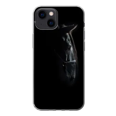 Produktbild von MuchoWow® Handyhülle Schutzhülle Hülle für iPhone 13 mini Pferd - Leicht - Schwarz Silikon Softcase Handy Hülle - Softcase