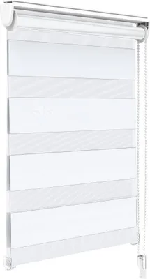 Produktbild von VOUNOT® Doppelrollo klemmfix ohne Bohren, Duo Rollo Klemmrollo für Fenster und Tür, 55x150 cm, Weiß