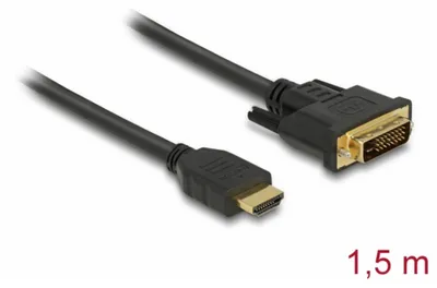 Obrázok produktu pre Delock Kábel DVI 24+1 samec > HDMI-A samec 1,5 m