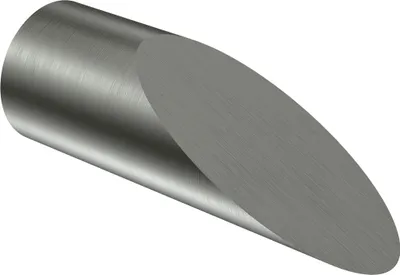 Produktbild von Interdeco Endstücke / Zierabschlüsse für Gardinenstangen mit 20 mm Ø Edelstahl, Typ Nevia (Schräge), Pack. 2 Stück