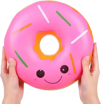 Productafbeelding van Squishy donut groot - Langzaam terugverend - Met geur - Superzacht knijpspeelgoed
