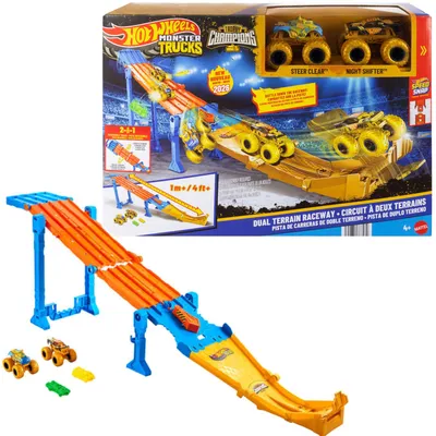 Obrázok produktu pre Hot Wheels Monster Trucks JMW70, Súprava Monster truck a dráha, 4 rok / roky, Plast, Viacfarebný