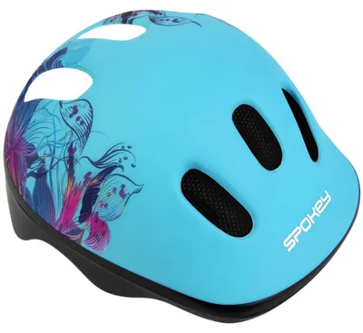Image de Spokey - Casque de vélo pour enfants « Florist » MR2079 (taille unique) (bleu)