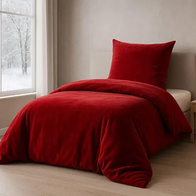 Produktbild von Malika Mikrofaser-Cashmere-Touch-Bettwäsche 2-teilig, 135 × 200 + 80 × 80 cm, Bordeaux
