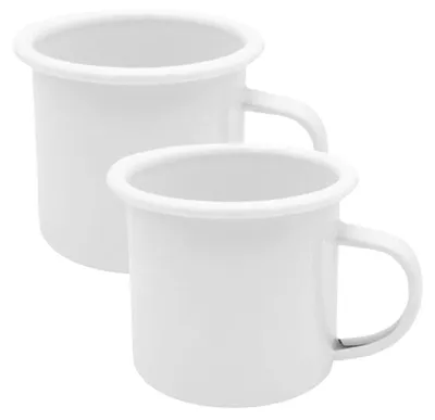Produktbild von Plottermarie Sublimationsrohlinge Sublimations-Tassen für personalisierte Geschenkideen – Sublimationsrohlinge, Fotogeschenke, Personalisierung & DIY Emaille Tasse 12 oz sublimierbar White 2er Set
